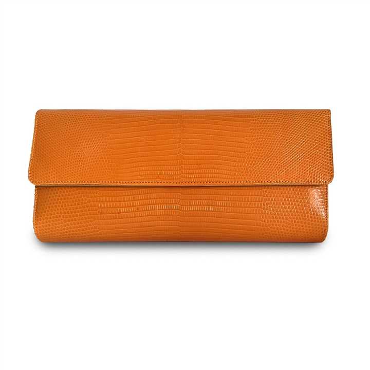 Ginger Orange Lizard Clutch