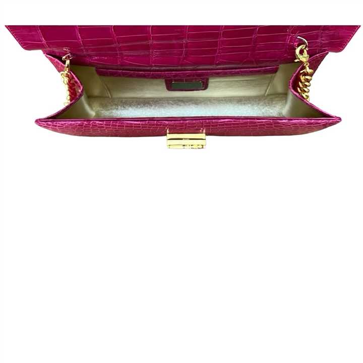 Ingrid Hot Pink Alligator Small