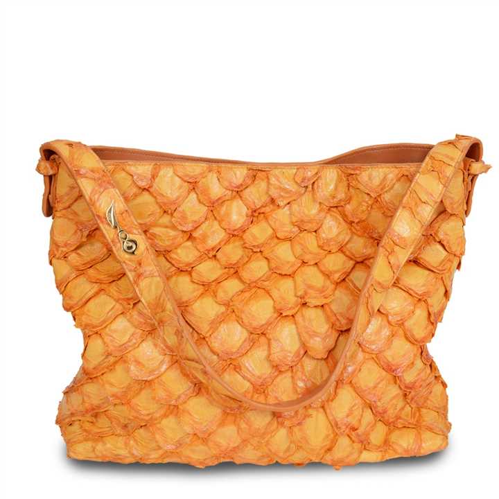 Orange Fish Skin Tote