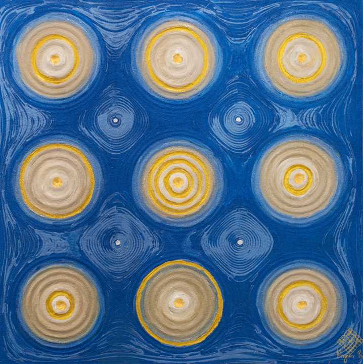 Sapphire sand circles