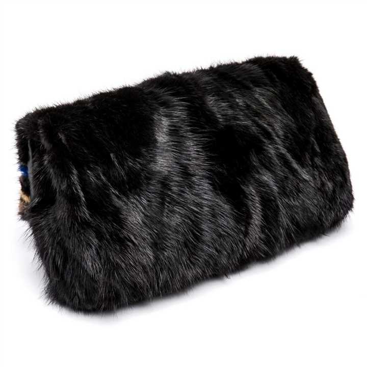 Olivia Black Mink with Contrast Band